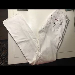 Hudson White Flared Jeans; Size 28